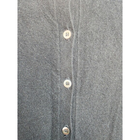 Sundance Black Half Button Peplum Cardigan Sz S NWT Viscose Lambswool Cashmere - Picture 2 of 12